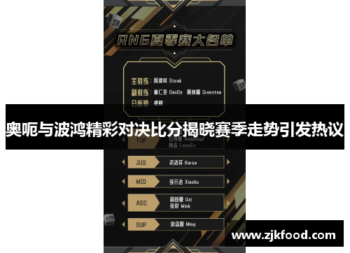 奥呃与波鸿精彩对决比分揭晓赛季走势引发热议